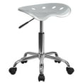 thumbnail image 2 of Flash Furniture Vibrant Silver Tractor Seat and Chrome Stool, 2 of 12