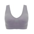 thumbnail image 1 of Sujetador deportivo sin aro de acero, malla hueca, transpirable, con agujeros, a prueba de golpes, para yoga, running, ropa interior de talla grande para mujer, 1 of 6