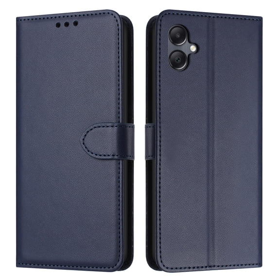 Decase for Samsung Galaxy A07 Wallet Case with Card Holder & Cash Pocket,Magnetic Flip Cover, Shock-Absorbent Soft TPU Inner, Anti-Scratch PU Leather Back Cover,Blue