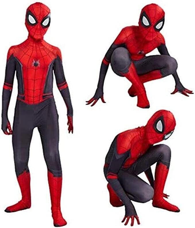 ZUITEH Boy Spider Superhero Costume Halloween Party Kids Jumpsuit Cosplay Bodysuit Children Great Gifts for Kids