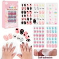 thumbnail image 4 of Children's Fake Nails, Kids Nail Art Set, Reusable Nail Stickers with Nail Files, Eco-Friendly Material, Easy to Use and Trim, Suitable for Parties, Weddings, Daily Wear, Non-Toxic Design, 4 of 9