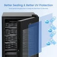 thumbnail image 3 of Wine Cooler Refrigerator 24 Bottles Compressor Freestanding Beverage Wine Fride For Red, White, Champagne or Sparkling Wine 40°F to 65°F Digital Temperature Control Full Glass Door, 3 of 9