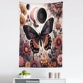 thumbnail image 3 of Ambesonne Boho Wall Hanging Tapestry, Witch Floral Garden Moon Wings, 30"x45", Blush Dark Slate Blue, 3 of 3