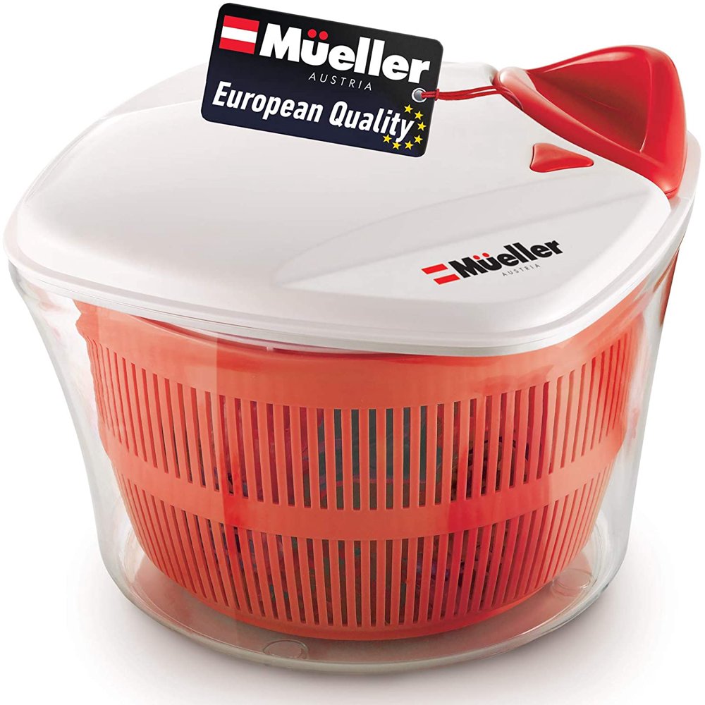 Mueller Austria Large 5L Salad Spinner Vegetable Washer with Bowl, Anti