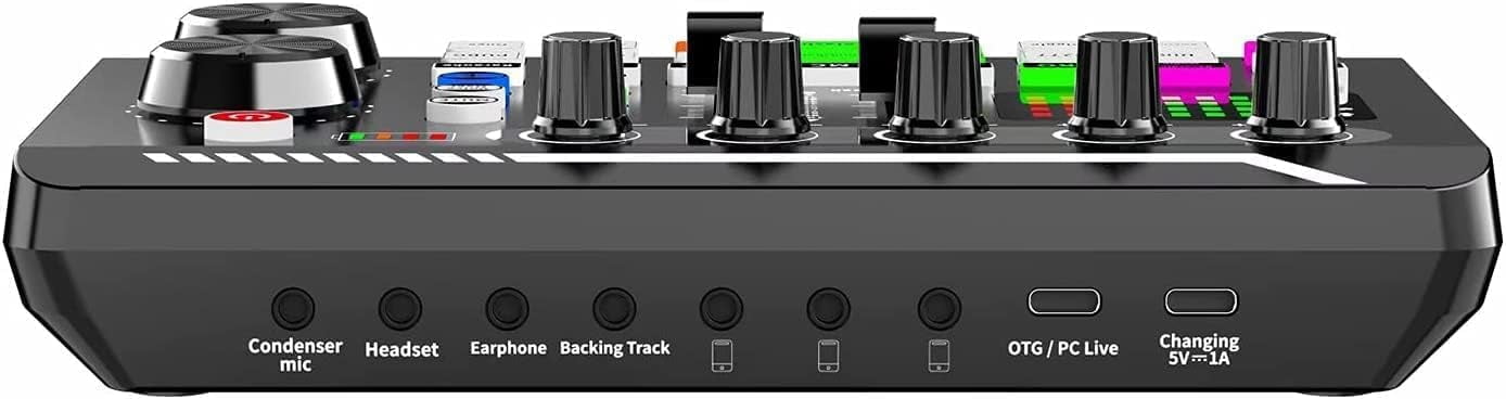 Podcast Microphone Bundle, Live Sound Card Kit with BM-800 Condenser, Podcast Equipment Bundle with Voice Changer and Mixer Functions, for PC Smartphone Studio Recording, Broadcasting, Live Streaming