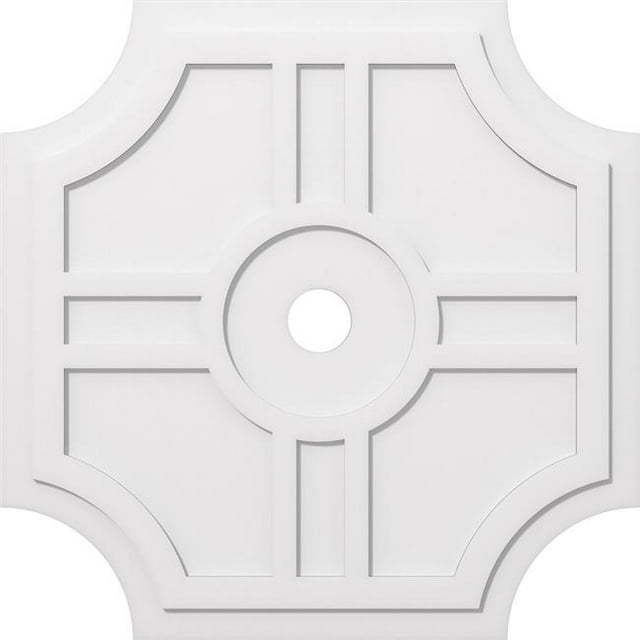 Ekena Millwork CMP40HS-04000 40 Po OD x 4 Po ID Carré Haus Architecture Grade PVC Contemporain Plafond Médaillon
