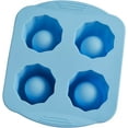 thumbnail image 1 of Molde de silicona para vaso de chupito para resina y cubitos de hielo de cristal de whisky congelado – 4 bonitas copas de hielo redondas de 2.0 in x 1.3 in. Xemadio WMPH-583, 1 of 5