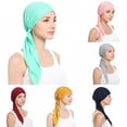 thumbnail image 4 of Chemo Hat Woman's Stretchy Beanie Bandana Turban Cap Skull Cap Head Wrap Headscarf for Cancer,Alopecia Hair Loss, 4 of 5