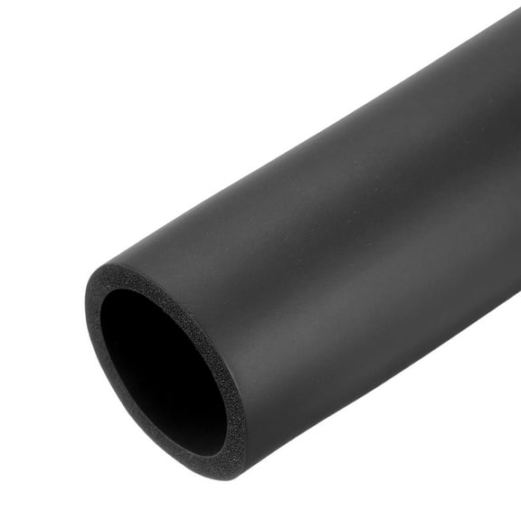 Uxcell Pipe Insulation Tube Foam, 2" ID x 1/3" Thick x 1.64ft Foam Pipe Cover Non-Slip Hollow Foam Tubing Guitar Air Conditioner Stand Fitness Equipment Handles, Black