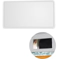 thumbnail image 1 of Espejo de maquillaje para automóvil, espejo de tocador para automóvil, espejo de tocador con visera solar, espejo de visera solar de acero inoxidable, para visera solar, dormitorio, baño 110 * 65 mm, 1 of 5