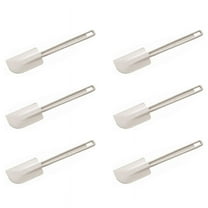 6X Rubber Ended Spatula 16In 405mm Kitchen Baking Mixing Turner Utensils,White