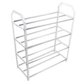 thumbnail image 3 of Mosiee Simple Shoe Rack Metal Shoe Shelf Footwear Rack Living Room Space Saving Organizer Stand Holder Black Shoe Shelf, 3 of 8