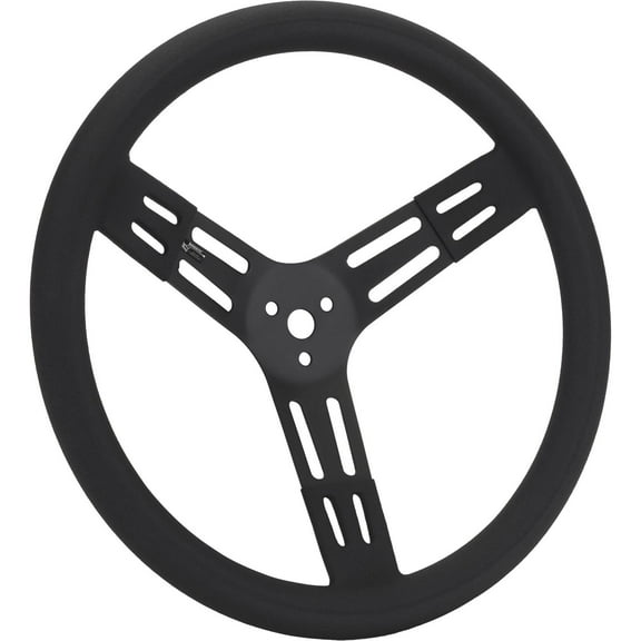Longacre® 52-56841 15 in Steel Steering Wheel, Black, Smooth