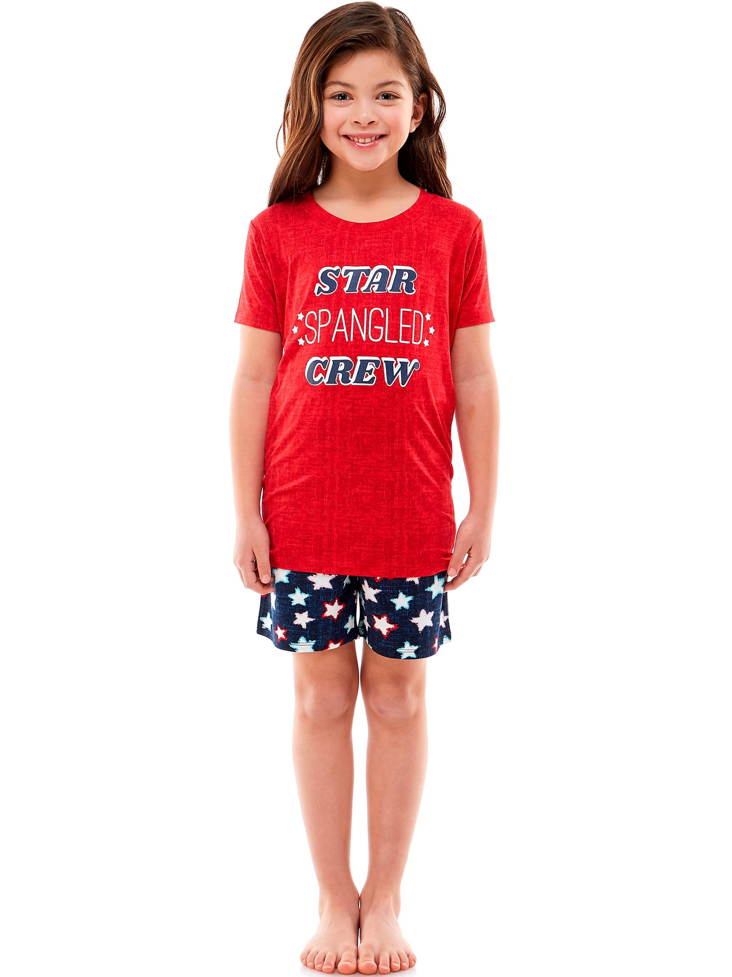 Way to Celebrate Star Spangled Family Sleep PJ Set- Kid