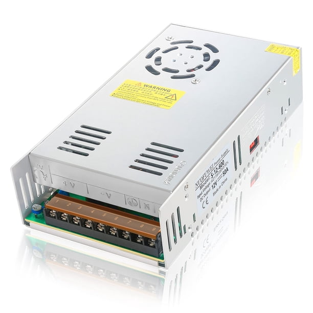 Adaptador de fuente de alimentación NUOFUWEI DC 12V 50A 600W para dispositivo de 12 V
