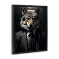 thumbnail image 2 of Stupell Industries Art Deco Trendy Wall Street Wolf Black Floating Frame Canvas Art, 25 x 31, by Ray Powers, 2 of 8