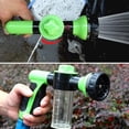 thumbnail image 5 of Pistola pulverizadora verde con depósito para jabón o fertilizante - Lavado a presión - Accesorios de riego - 8 patrones de riego - Rociador de manguera con dosificador, 5 of 5