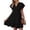 *Black, variant on ClodeEU Women's Summer V Neck Short Sleeve Mini Dress,Loose Fit Casual Flowy Sundress with Tie Waist Army Green,Women's Plus L
