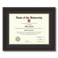 thumbnail image 1 of ArtToFrames 13x17" Diploma Frame - Framed in Traditional Cherry with Steps with Black and Gold Mats, Comes with Regular Plexi Glass and a sawtooth hanger for Wall Hanging (Diploma-4165-13x17), 1 of 5
