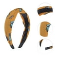 thumbnail image 3 of Unique Bargains 1 Pc Grace Skirt Pattern Wide Cross Knot Headbands for Women Yellow, 3 of 6