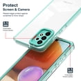 thumbnail image 4 of SaniMore for Samsung Galaxy A53 5G Case Slim Transparent [Not Yellowing Technology], Rugged PC & TPU Bumpers Built-in Detachable Lens Protector Shockproof Protective Cover, Green, 4 of 7