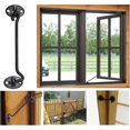 thumbnail image 2 of 2 Pieces Door Lock Hook, Black Stainless Steel Door Hook Lock, with Mounting Screws, for Window, Barn Door, Shed Door, Garage Door (15cm), 2 of 5