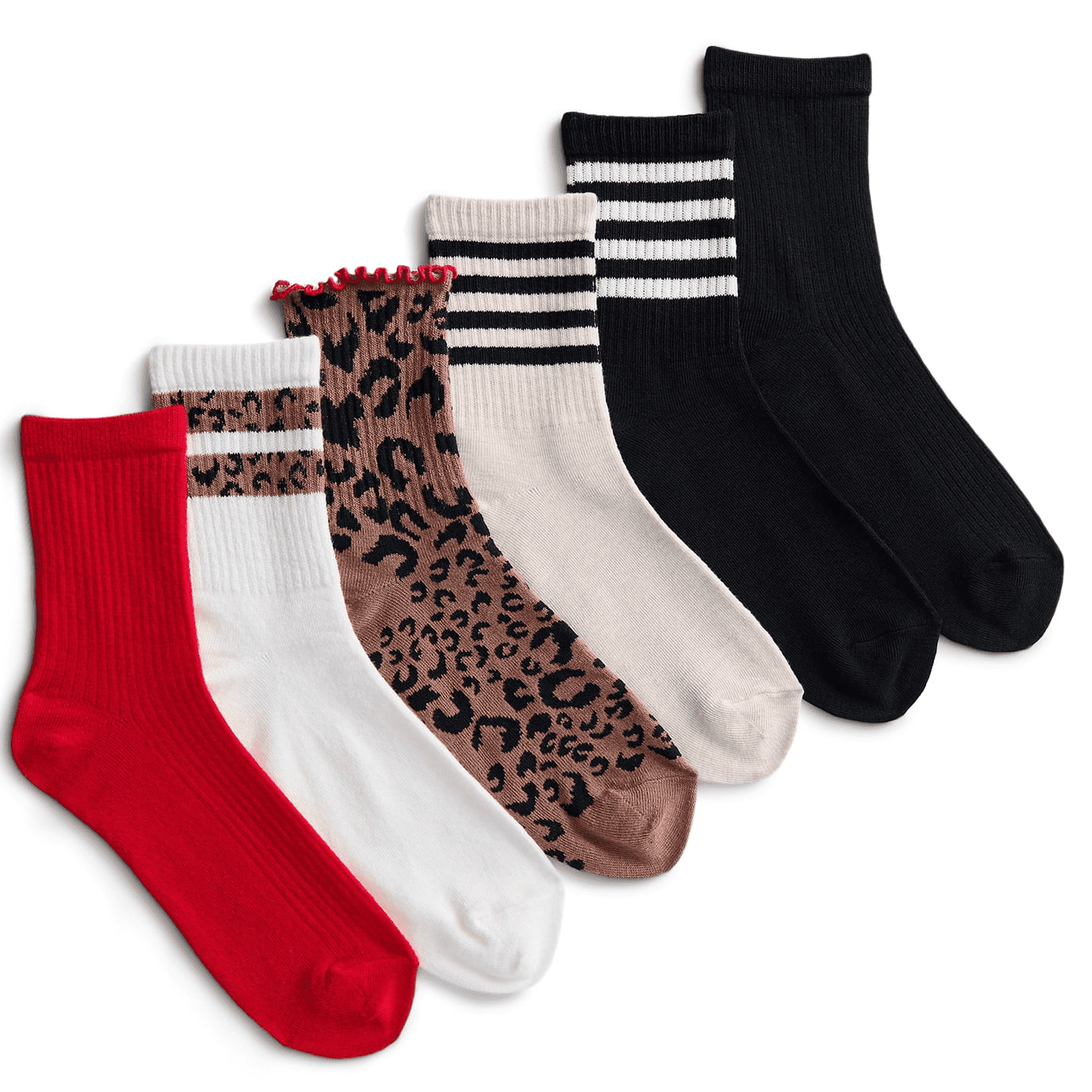 Beige Leopard/Lettuce Edge