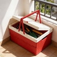 thumbnail image 6 of Meitianfacai Storage Box, Foldable Storage Container, Multi-Purpose Organizer Basket with Lid, Portable Handled Carrier for Home Organization, Camping, and Picnics, 6 of 6