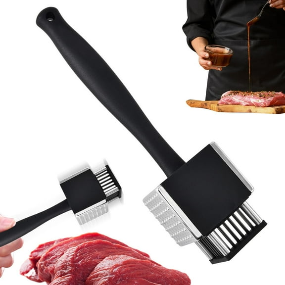 Meat Tenderizer Stainless Steel Mallet, Heavy Duty Meat Hammer, Kitchen Meat Mallet, Meat Pounder Flatterner Weighted Hammer Non Slip Handle for Labor-saving Chicken Steak Meat Tenderizer Tool