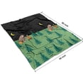 thumbnail image 4 of Green Bigfoot and Campfire Pattern Blanket,Comfortable Soft Lamb Wool Throw Blanket,All Season,Warm Lightweight Blankets for Sofa Bed Couch Living Room Chair,60"x80", 4 of 4