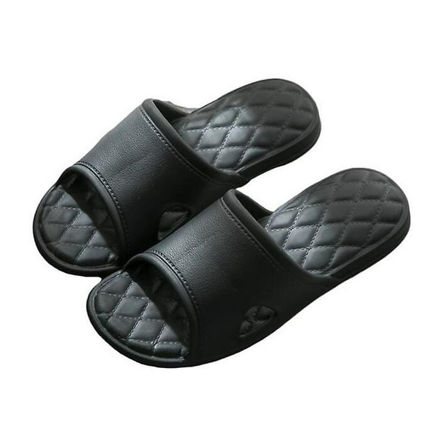 Pantuflas de Ducha Toboganes de Piscina para Hombres y Mujeres, Zapatillas de Baño Antideslizantes para Interiores Sandalias de Playa Chanclas de Ducha-Negro-39 a 40 Computadora Computadora Computadora portátil