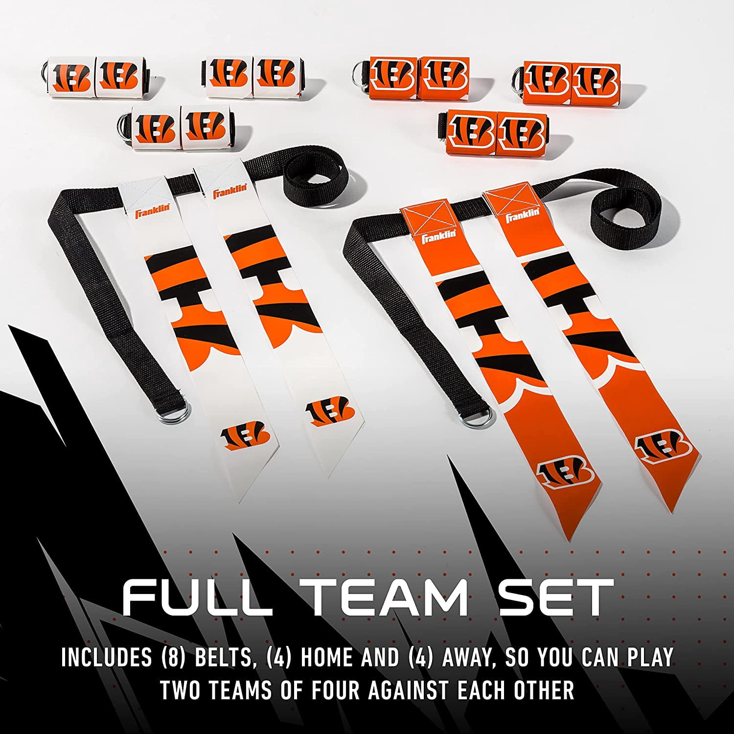 Cincinnati Bengals Franklin Sports Youth NFL Flag Football Set