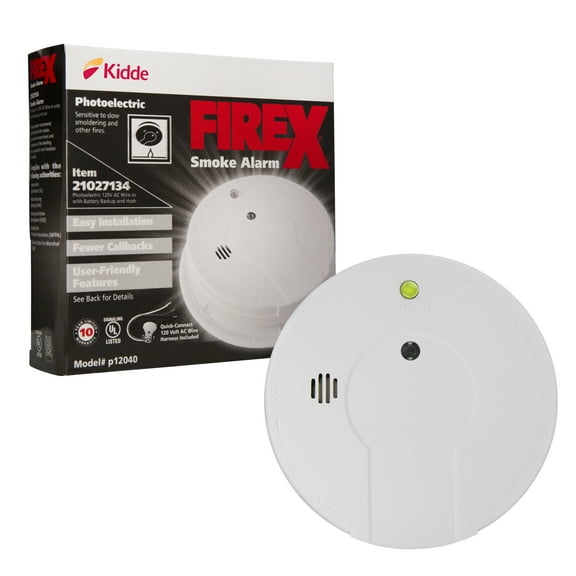Kidde Firex Photoelectric Hardwired Smoke Alarm With Battery Back-up
