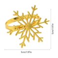 thumbnail image 3 of SLYNSHome Snowflake Metal Napkin Rings, Rhinestone Winter Table Napkin Holders, Gold And Silver Holiday Dinner Table Decor Accessories, 3 of 6