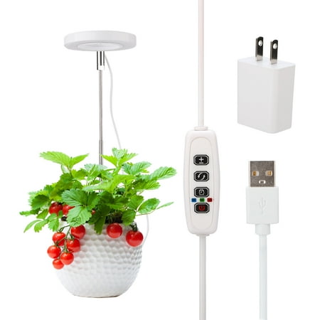 

huntermoon Plant Grow Lights 10W Flower Retractable Full Spectrum Dimming Color Timing Telescopic Adjustable Led