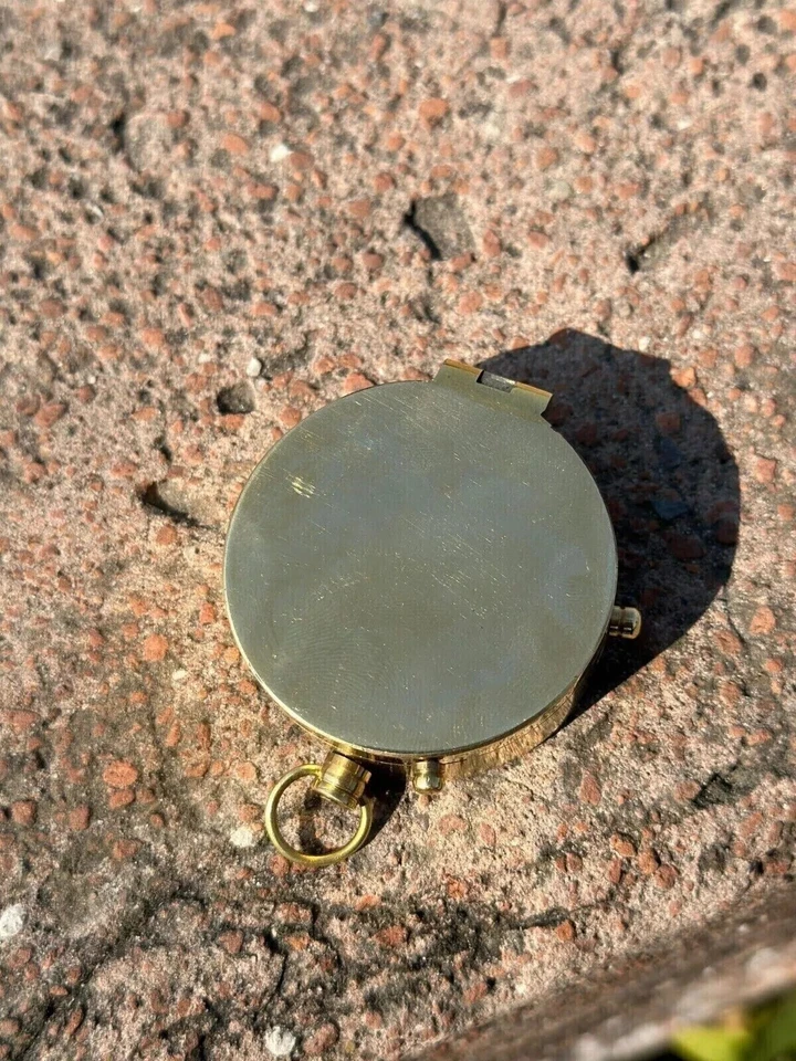 Military Nautical WWII Pocket Compass, Vintage Handcrafted Gift