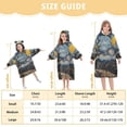 thumbnail image 4 of FORMRS Wearable Blanket Hoodie with Sleeves for Kids Cozy Flannel Sweatshirt, Swirling Starry Sky, 4 of 7