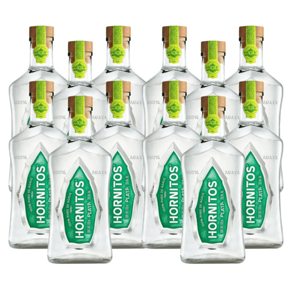 Pack De 12 Tequila Hornitos Plata 700Ml