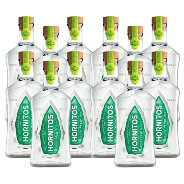 Pack De 12 Tequila Hornitos Plata 700Ml