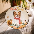 thumbnail image 3 of Happy Thanksgiving Papillon with Turkey Pumpkins Autumn Vibes Stained Glass Suncatcher Pap Butterfly Dog Lover Window Hanging Sign Decor - 12018, 3 of 5