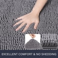 thumbnail image 2 of Alfombra de baño LOCHAS Luxury Shaggy de 60 x 140 cm, color gris, 2 of 7