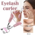 thumbnail image 4 of Bling Rhinestones Makeup Eyelash Curler,  Slant Tip Tweezer Bling Crystal Rhinestone Eyelashes Curls with Refill Silicone Pressure Pads Loaded for No Pinching or Pulling, 4 of 10