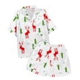 thumbnail image 3 of Boy Pajamas Size 12 Kid's Summer Homewear Boys Girls Cartoon Bat Printed Short Sleeve T Shirt Short Pants Pajamas Suits Children's Clothing Z0L-White, 12-13 Years, 3 of 4