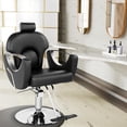 thumbnail image 2 of Black Reclining Barber Chair for Barbershop Home, 360 Swive Salon Styling Chair for Hair Stylist, Adjustable Hydraulic Beauty Hair Slon Chair, Hairstylist Chair Hydraulic Pump, 2 of 9