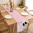 thumbnail image 3 of Halloween Table Runner - 90 Inch Long, Kitchen Dining Table Runner Dresser Scarves, Cartoon Funny Error Ghost Pink Farmhouse Decor for Coffee Tables Wedding Party Banquet, 3 of 8