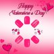 thumbnail image 2 of Uñas postizas adhesivas PEPFTG Valentine, cuadradas cortas, 24 piezas, 2 of 7