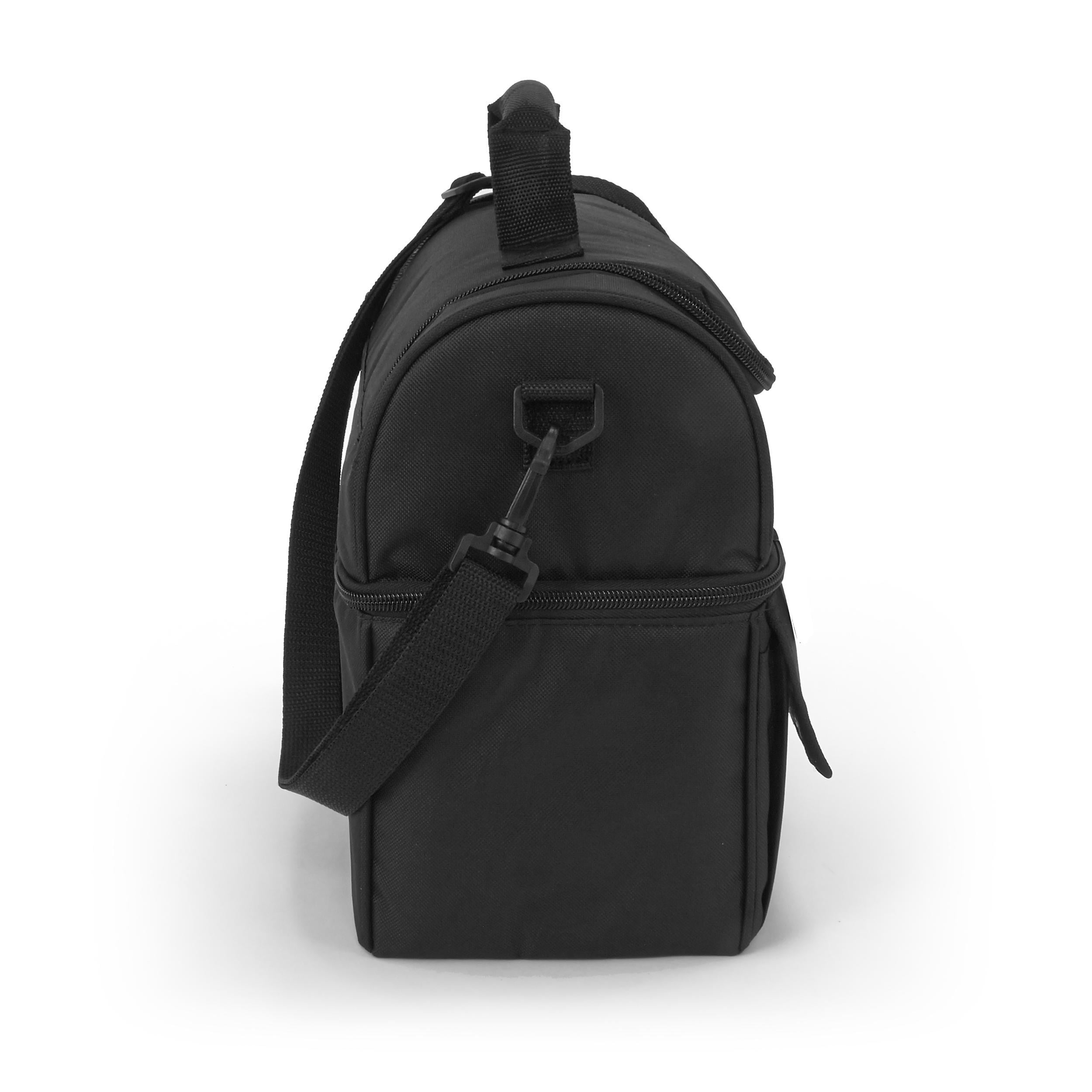 Thermos Insulated Lunch Lugger with Multiple Pockets, Black