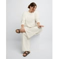 thumbnail image 6 of Hanes Originals Women's Fleece Palazzo Pants, 28.5" (Plus Size) Wheat Heather 4X, 6 of 6
