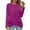 V, variant on 2026 Women Casual Long Sleeve Cross Over Round Neck Top Solid Color Loose Fit Chiffon Blouse With Bronzing Womens Tops AB