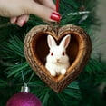 thumbnail image 7 of Yyuenw Forest Animal Ornaments Woodland Heart Creature Christmas Tree Decorations Pine Cone Animal Acrylic Ornaments Rustic Forest Hanging Decor for Holiday Home Winter Party Gifts, 7 of 7